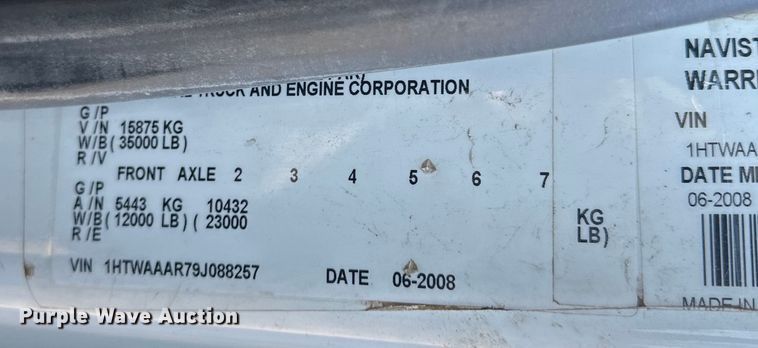 image for item DQ6443 2009 International Workstar 7300 utility / service truck