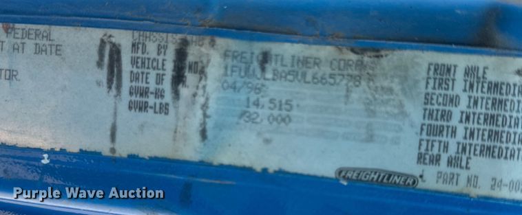 image for item DQ6445 1997 Freightliner FL80 fuel truck
