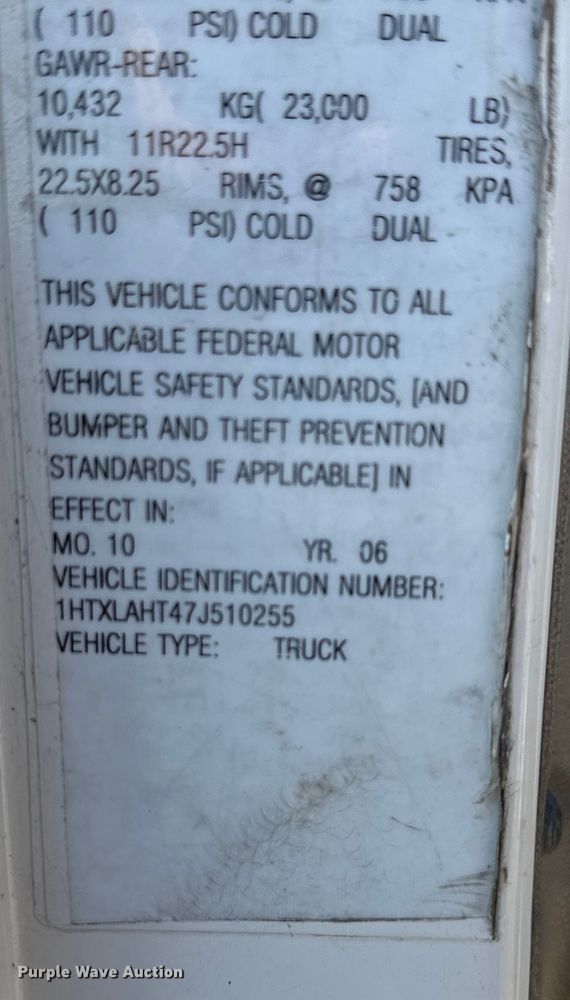 image for item DQ6449 2007 International  5500i dump truck