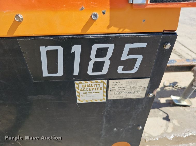 image for item DQ8587 Sullivan Palatek D185PJD air compressor