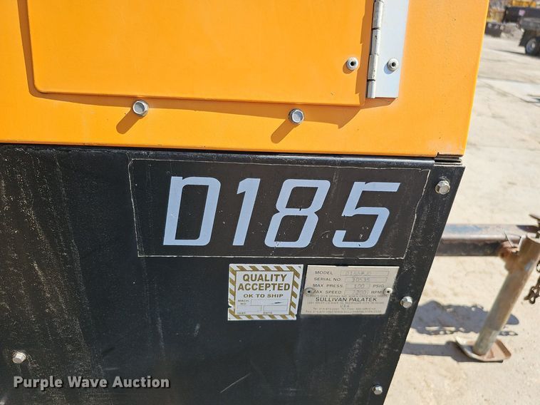 image for item DQ8588 Sullivan Palatek D185PJD air compressor