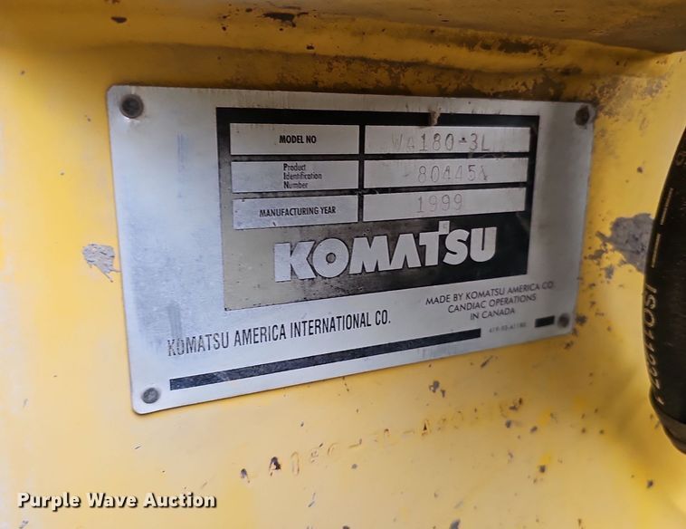image for item DQ8620 1999 Komatsu WA180-3L wheel loader