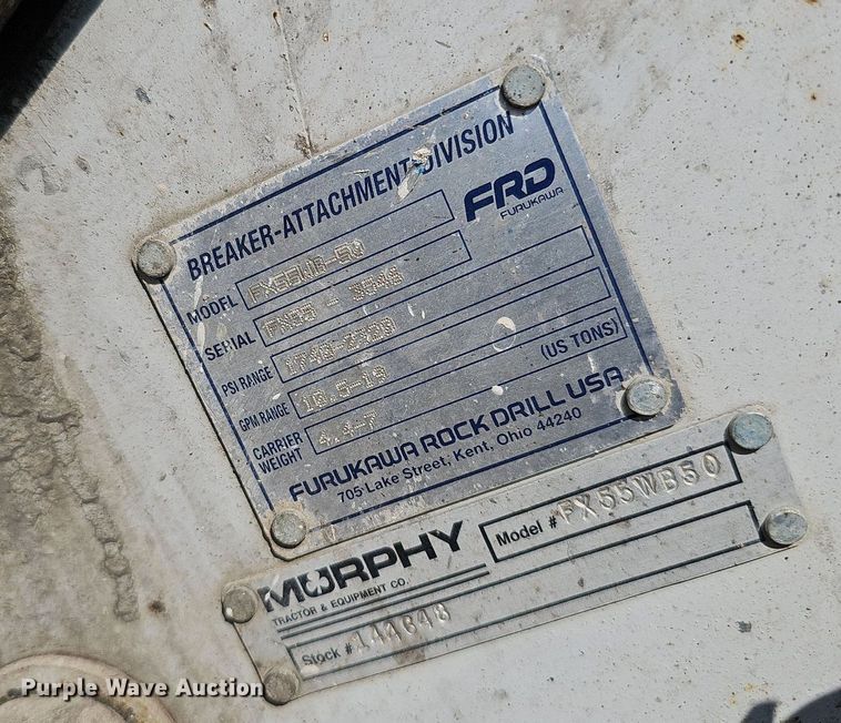 image for item DQ8627 FRD FX55WB-50 skid steer breaker