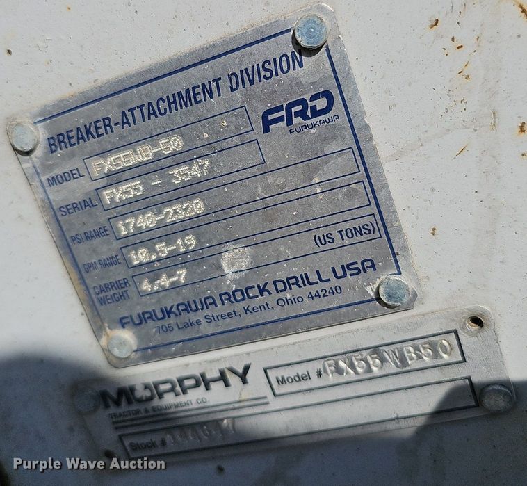 image for item DQ8629 FRD FX55WB-50 skid steer breaker