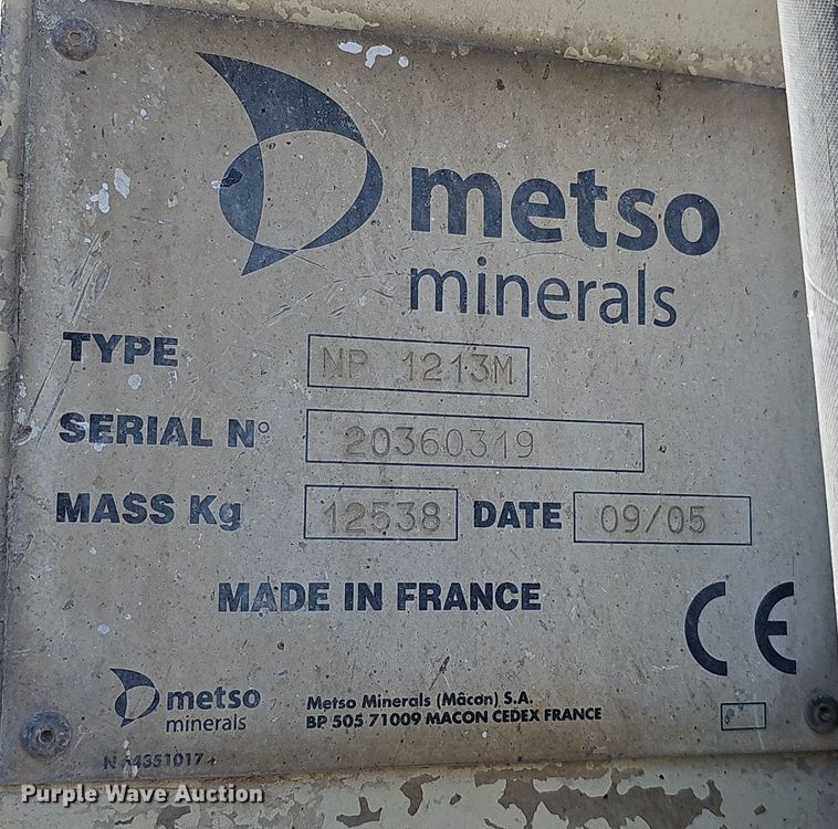 image for item DQ8635 2005 Metso Lokotrack LT1213S crusher