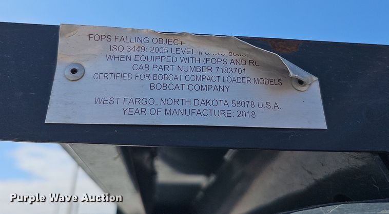 image for item DQ8645 2019 Bobcat T870 tracked skid steer loader