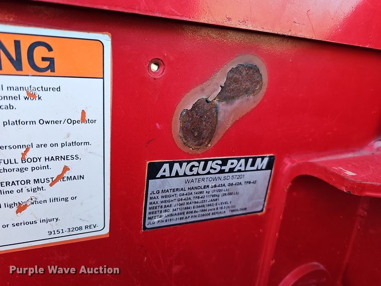 image for item DQ8687 2006 JLG G9-43A telehandler