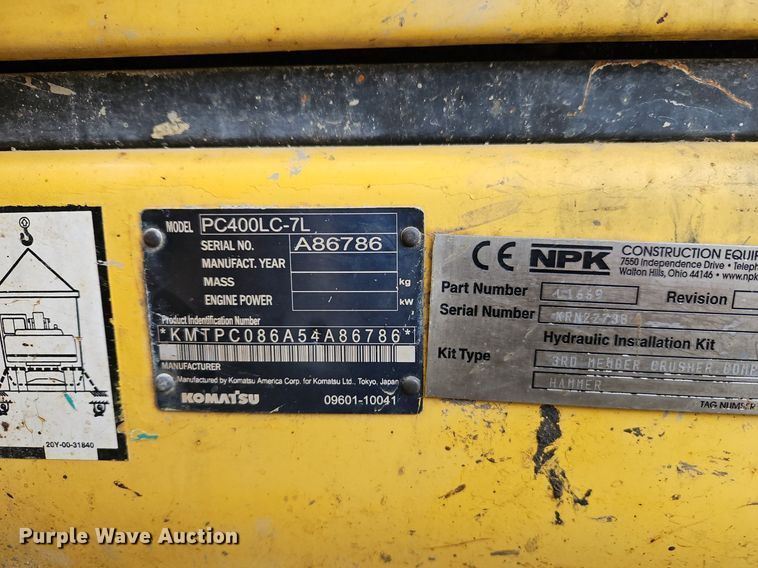 image for item DR8561 2006 Komatsu PC400LC-7L excavator