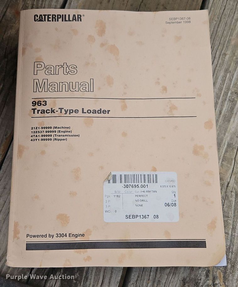 image for item DR8565 1985 Caterpillar  963 track loader