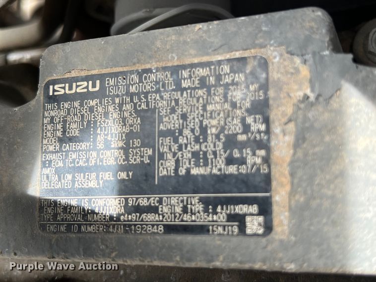 image for item DS2930 2016 Hitachi  Zaxis 160LC-6 excavator