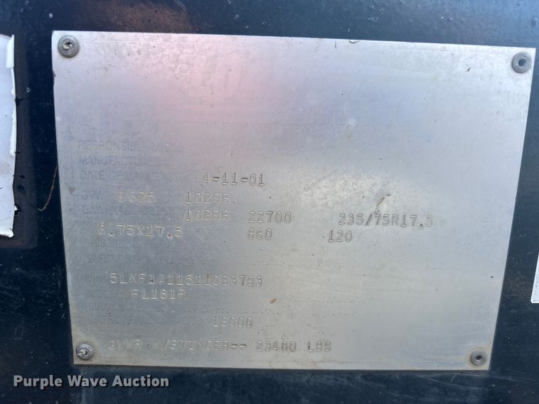 image for item EG1254 2001 Load King 403/4DFPR lowboy equipment trailer