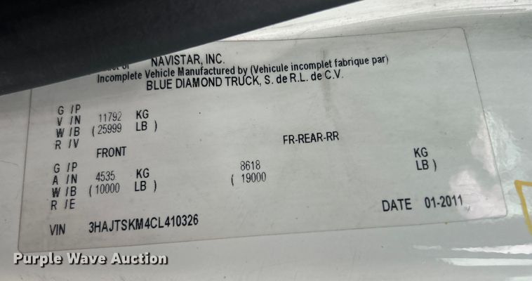 image for item EG1339 2012 International  4300M7 SBA  bucket truck