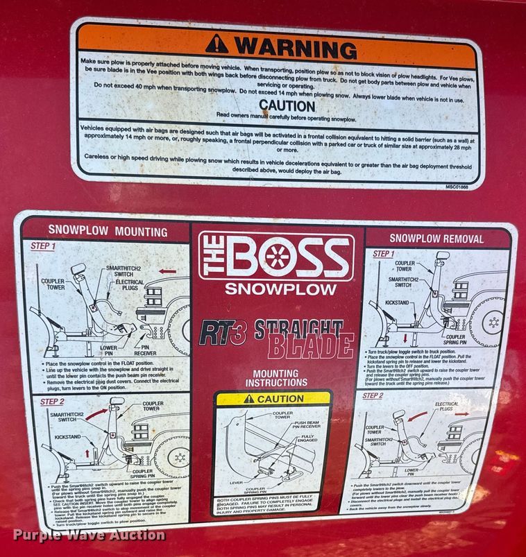 image for item EH5345 Boss RT3  snow plow