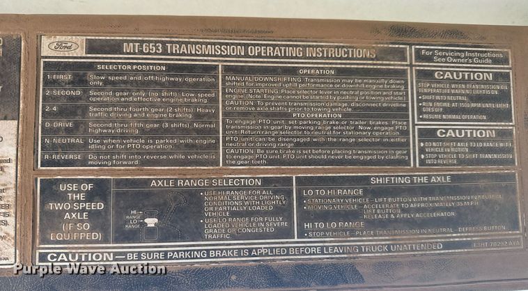 image for item EH6609 1993 Ford L8000 water truck