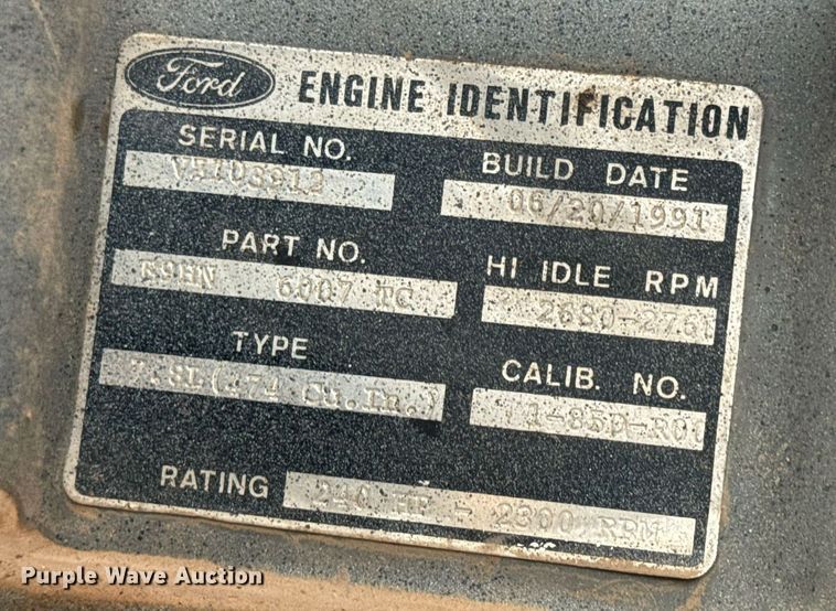 image for item EH6609 1993 Ford L8000 water truck