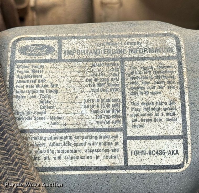 image for item EH6609 1993 Ford L8000 water truck