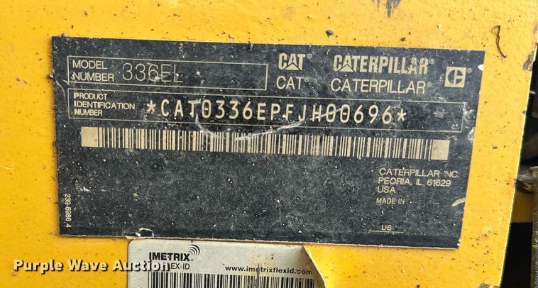 image for item EH6611 2013 Caterpillar 336E L  excavator