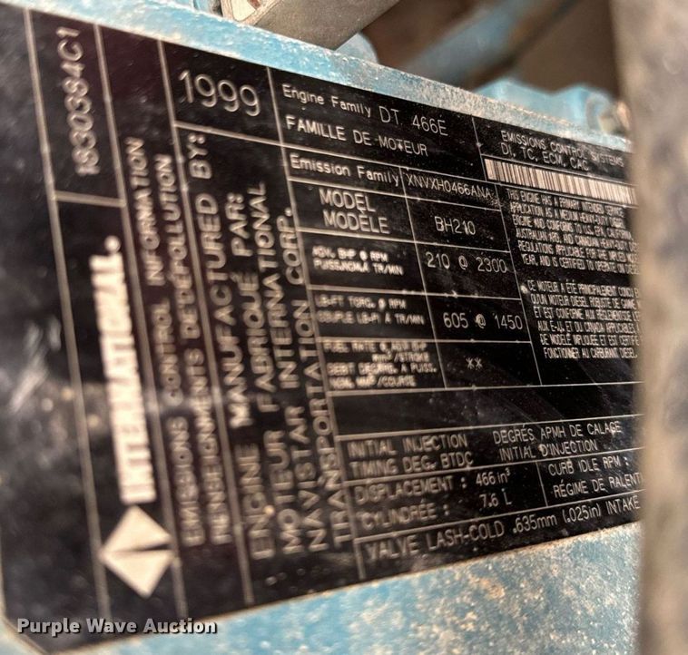 image for item EH6641 1999 International 4900 roll-off container truck