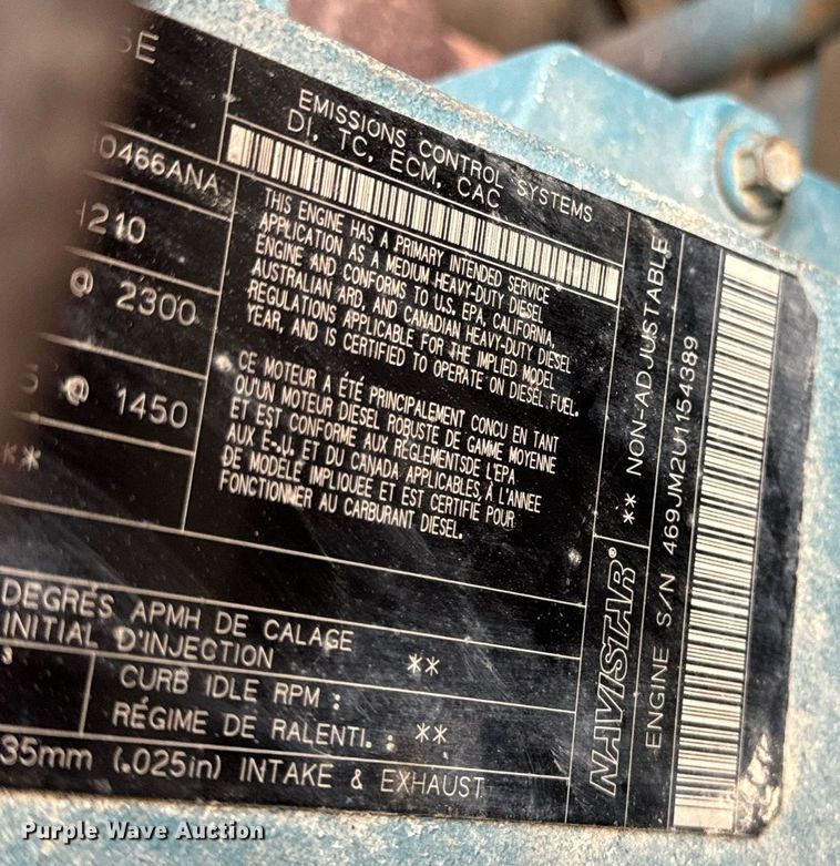 image for item EH6641 1999 International 4900 roll-off container truck