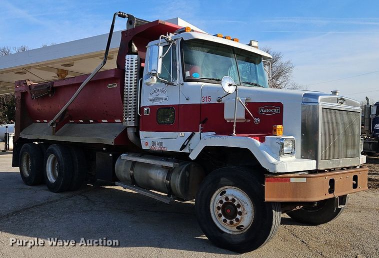 image for item EI3628 1995 White GMC Autocar dump truck