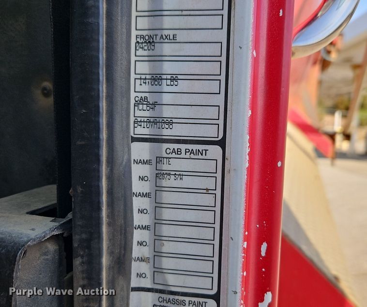 image for item EI3628 1995 White GMC Autocar dump truck