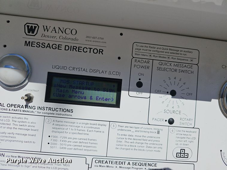 image for item EJ6121 2003 Wanco WTLMB-S-LL(A) message board trailer 