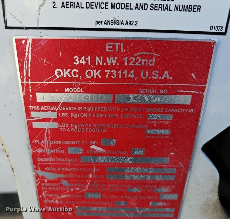 image for item EJ6164 2018 Ford  F550 Super Duty XL bucket truck