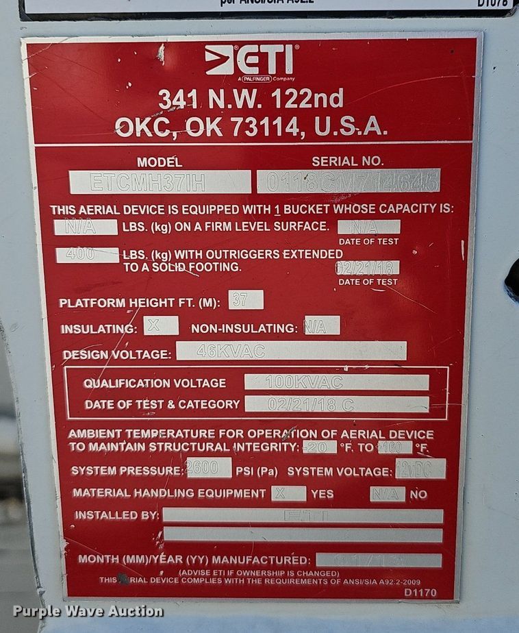 image for item EJ6165 2017 Ford F550 Super Duty XL bucket truck