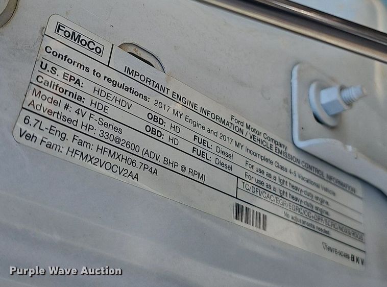 image for item EJ6165 2017 Ford F550 Super Duty XL bucket truck