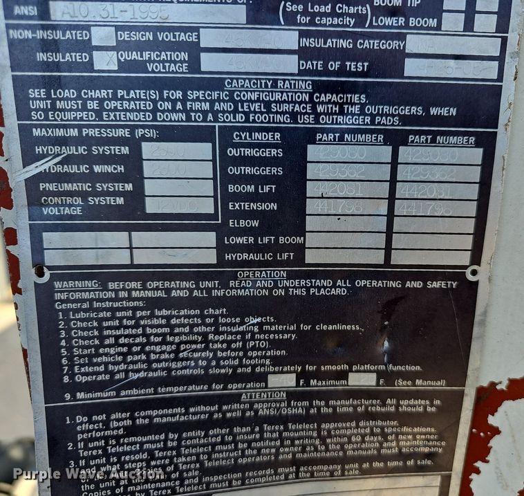 image for item EJ6166 2006 International 7400 digger derrick truck