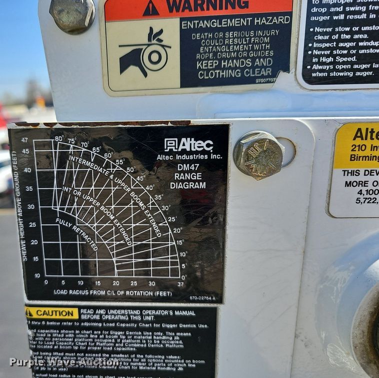 image for item EJ6167 2013 Freightliner Business Class M2 digger derrick truck