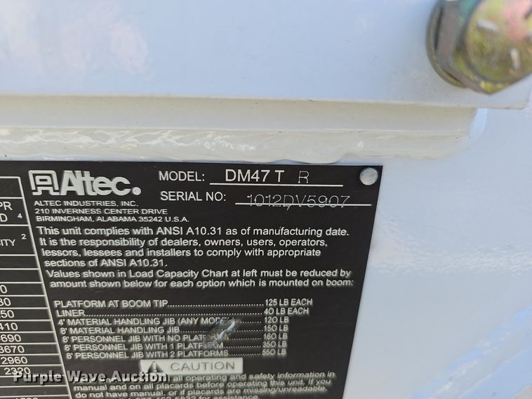 image for item EJ6167 2013 Freightliner Business Class M2 digger derrick truck