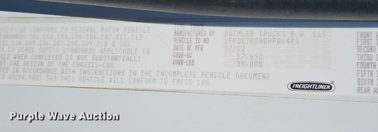 image for item EJ6167 2013 Freightliner Business Class M2 digger derrick truck