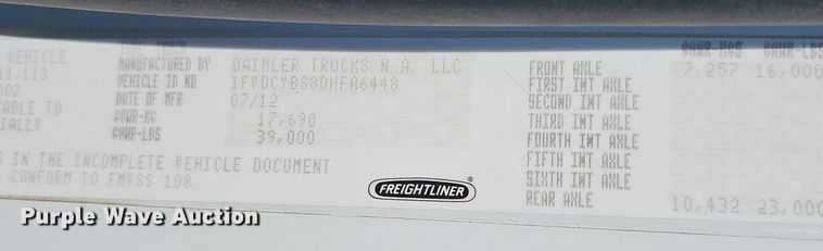 image for item EJ6167 2013 Freightliner Business Class M2 digger derrick truck