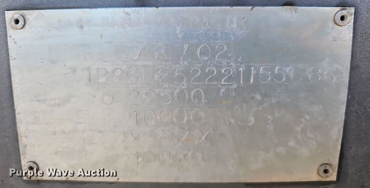 image for item EJ6202 2002 Blue Diamond  equipment trailer