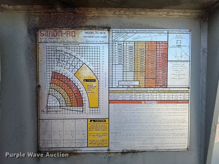 image for item EJ6205 1992 Ford L9000 crane truck