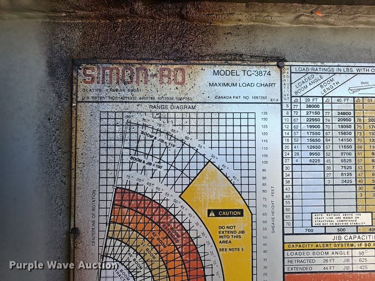 image for item EJ6205 1992 Ford L9000 crane truck