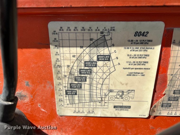 image for item EK4327 1997 Sky Trak 8042 telehandler