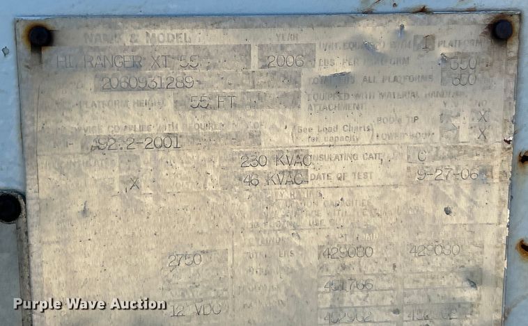 image for item EK4340 2007 Ford F750 Super Duty XL bucket truck