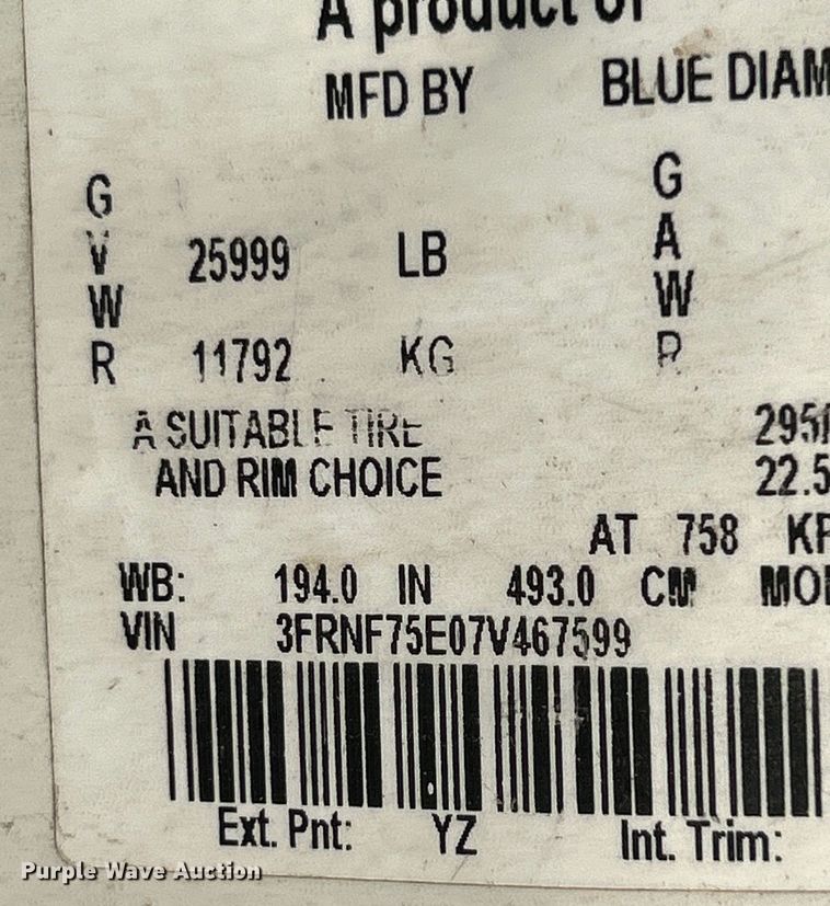 image for item EK4340 2007 Ford F750 Super Duty XL bucket truck