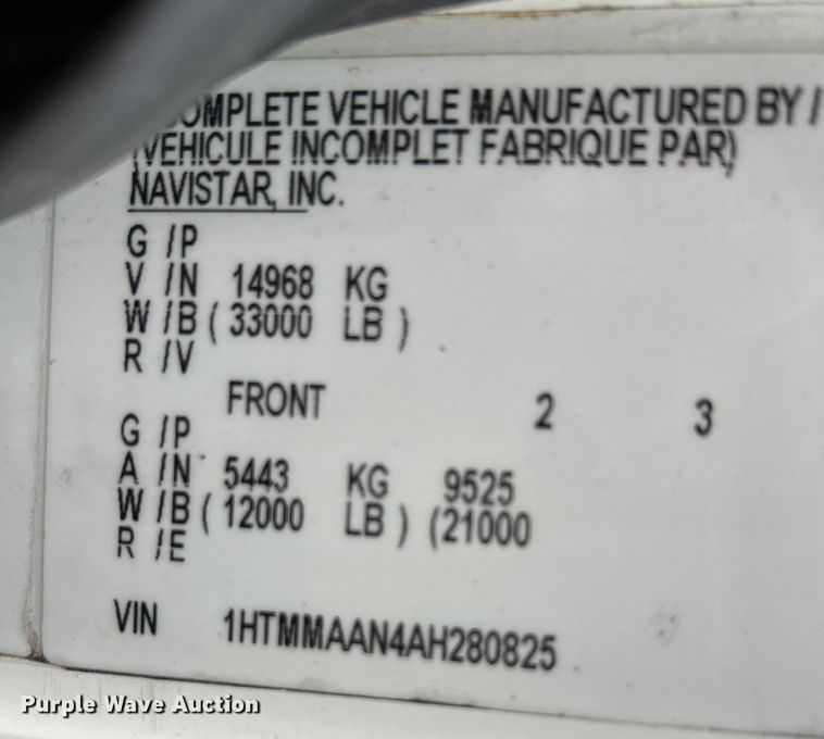 image for item EK4394 2010 International 4300 dump truck