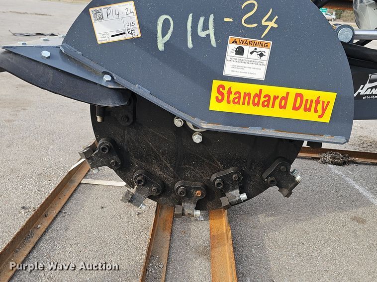 image for item IO9890 2024 Handy Attachments HSSG27 skid steer stump grinder