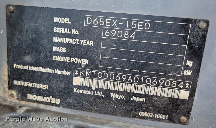 image for item MQ9697 2006 Komatsu D65EX-15E0 dozer