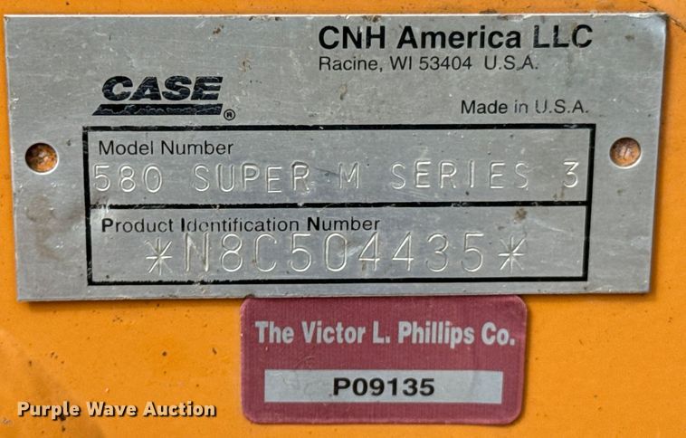 image for item ND9097 2008 Case 580 Super M backhoe