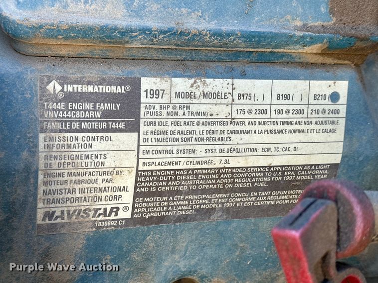 image for item NJ9493 1997 International 4700 dump flatbed truck