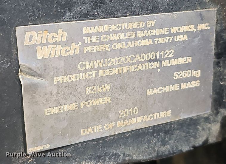 image for item NP9326 2010 Ditch Witch JT2020 Mach 1  directional boring unit