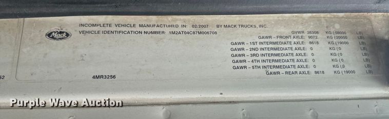 image for item OD9971 2007 Mack CTP713 ready mix truck