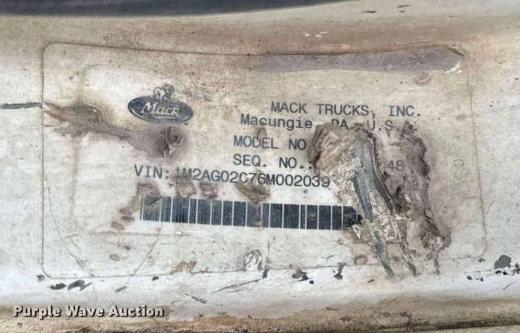 image for item OD9972 2006 Mack CV Series ready mix truck