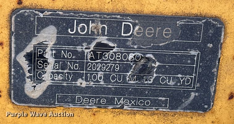 image for item OE9012 John Deere AT308080 backhoe bucket