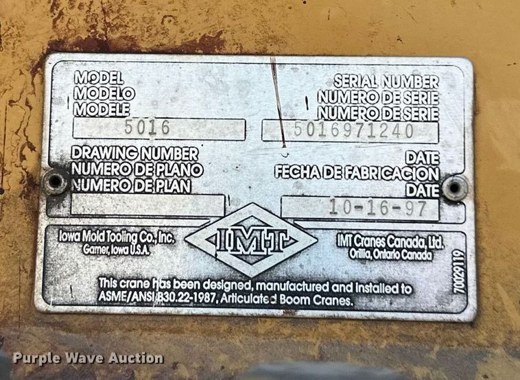 image for item OF9171 1995 Kenworth T300 utility / service truck